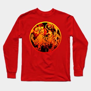 Shotokan Tiger In Flames Long Sleeve T-Shirt